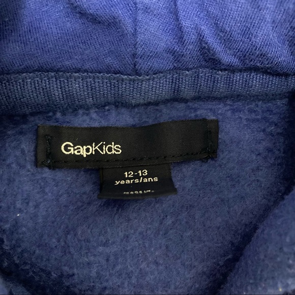 GAP zip-up blue hooded sweater - Picture 4 of 5